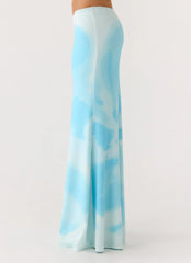 Moka Maxi Skirt - Blooming Blue