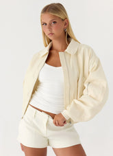 Jameson Bomber Jacket - Ivory