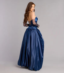 Grace Satin A-Line Bubble Formal Dress