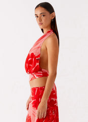 Soren Halter Top - Sicily Sunsets Print