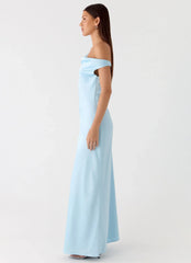 Palm Royal Maxi Dress - Ice Blue