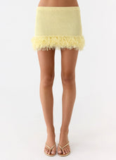 Elyssa Knit Mini Skirt - Lemon