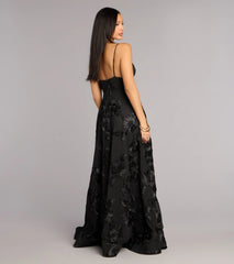 Quinn Soutache A-Line Slit Formal Dress