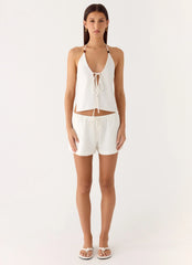 Millo Linen Shorts - Ivory