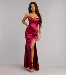 Blair Satin Corset Lace-Up Formal Dress