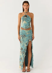 Lloyd Maxi Skirt - Aqua Blur