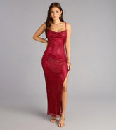 Virginia Rhinestone Fishnet Column Formal Dress