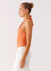 Kirra Halter Top - Peach