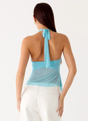 Sunbeam Mesh Top - Blue