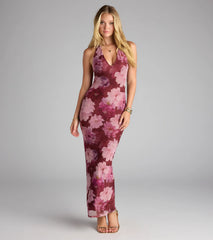 Meet Me In Floral Mesh Maxi Dress