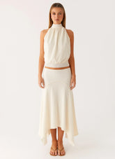 Evaden Backless Top - Ivory