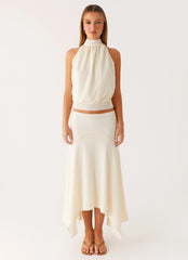 Evaden Backless Top - Ivory