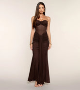 Sloane Mesh Mermaid Formal Dress
