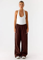 Signature Low Rise Sweatpants - Chocolate