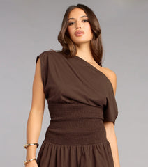 Effortlessly Done One Shoulder Dress
