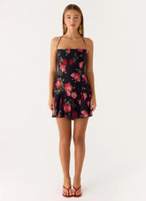 Nikyta Mini Dress - Midnight Bloom