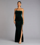 Julia Velvet Corset High Slit Mermaid Dress