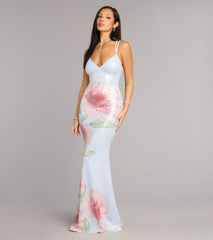Chance Floral Sequin Mermaid Formal Dress