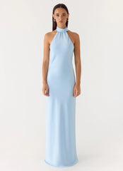 Keena Scarf Maxi Dress - Blue