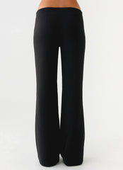 Houston Tie Front Pants - Black