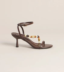 Vacation Glow Beaded Stiletto Heel Sandals