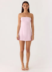 Della Strapless Mini Dress - Pink