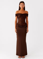 Either Way Maxi Dress - Chocolate