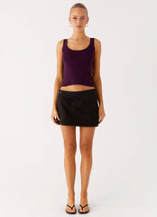 No Signal Knit Top - Plum