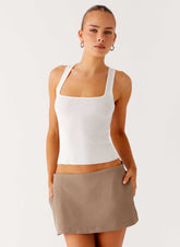Mirna Micro Skort - Taupe Marle