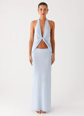 Michaella Chiffon Maxi Skirt - Blue