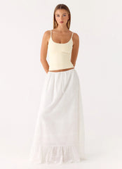 Lior Cotton Maxi Skirt - White