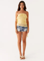 Prima Donna Strapless Top - Yellow