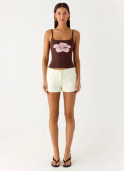 Ofira Knit Tank Top - Espresso Meadow