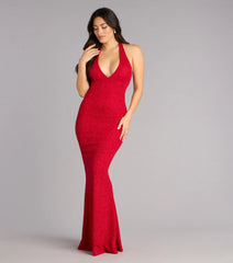 Cleo Glitter Knit Mermaid Formal Dress