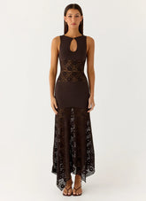 Koka Lace Maxi Dress - Cool Chocolate