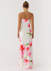 Erivo Strapless Maxi Dress - Ivory Reef