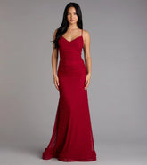 Adrianna Faux Pearl Mermaid Formal Dress