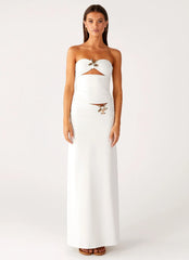 Shoreline Glow Maxi Skirt - Off White