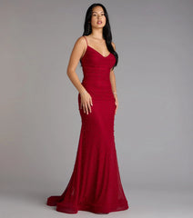 Adrianna Faux Pearl Mermaid Formal Dress
