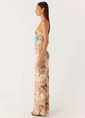 React Strapless Maxi Dress - Desert Blur