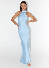Keena Scarf Maxi Dress - Blue