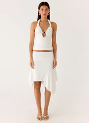 Payback Shell Trim Top - White