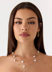 Serena Pearl Necklace - Pearl/Gold