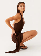 Vedetta Mini Dress - Chocolate