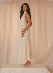 Evaden Low Rise Midi Skirt - Ivory