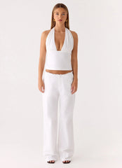Josephina Halter Top - White