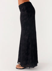 Starlit Maxi Skirt - Black