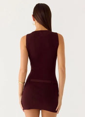 Masterplan Knit Mini Dress - Chocolate