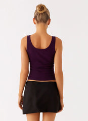 No Signal Knit Top - Plum