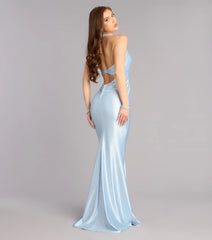 Maisie Glitter Satin A-Line Formal Dress